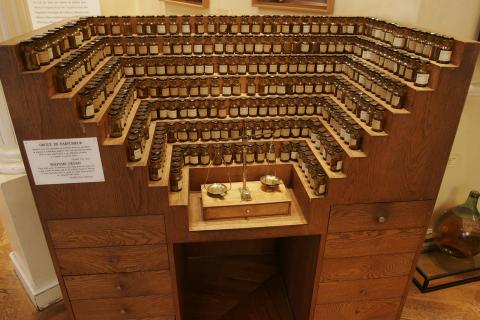 perfums in a museum