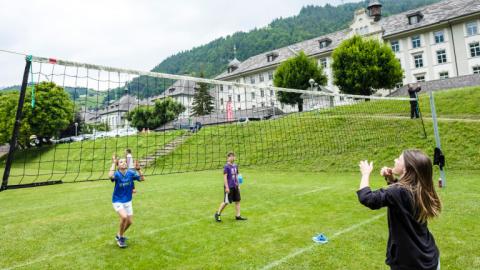 Alpadia Engelberg Summer Camp volleyball game