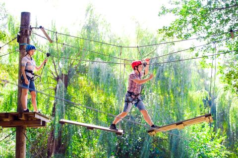 Tree top adventures in Lyon, Alpadia Lyon 